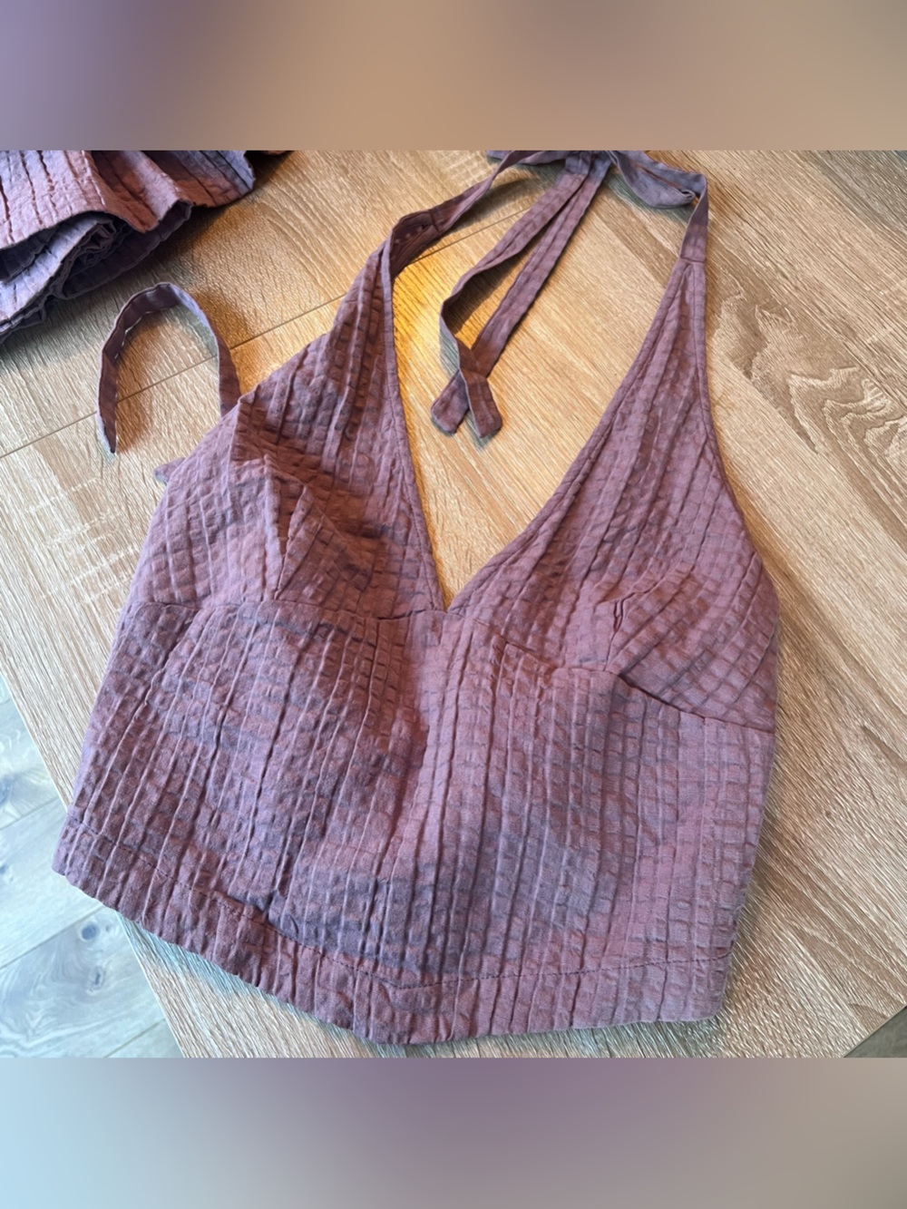 Free People Drew Pucker Check Skirt Set - Picture 3 of 8